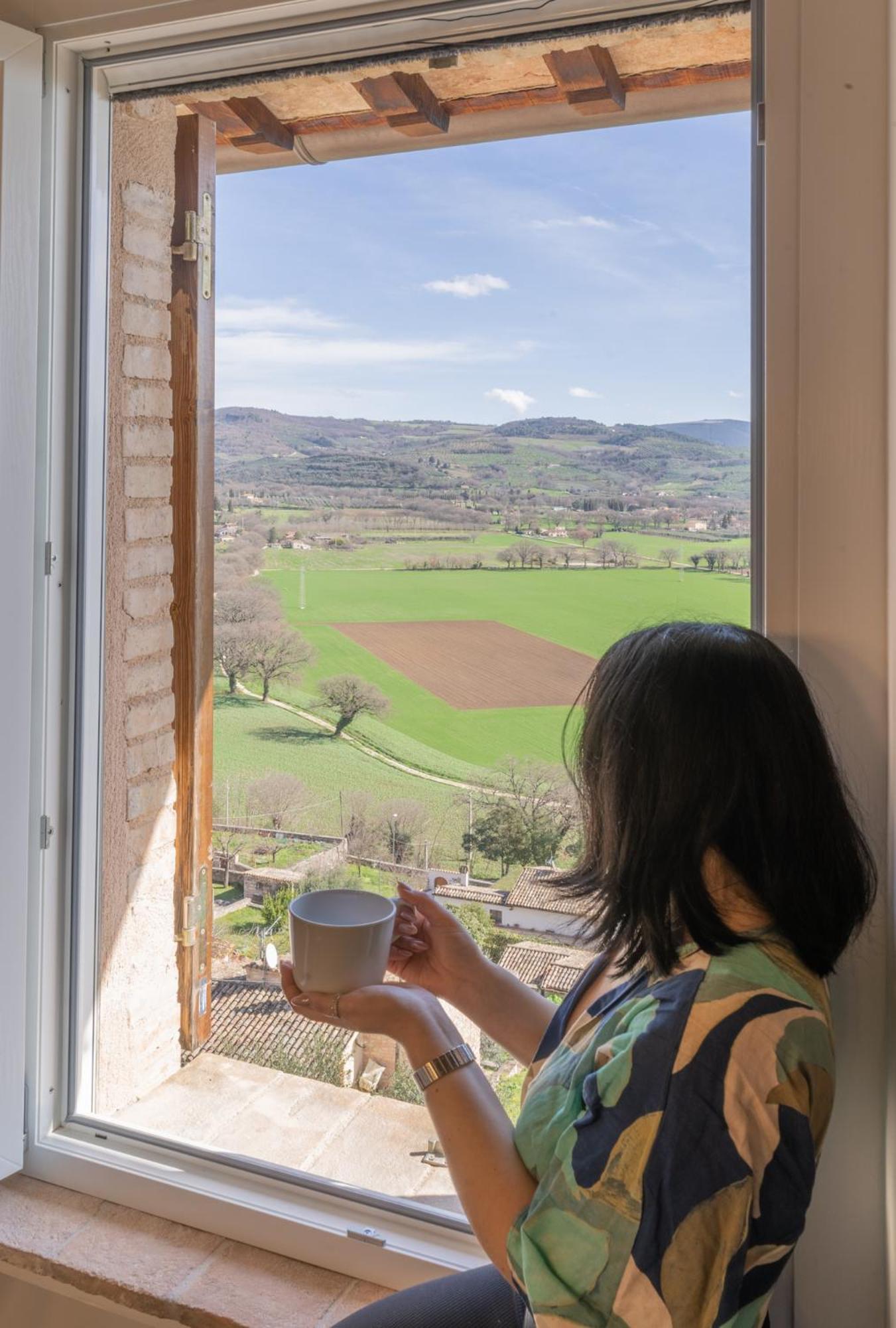 Incanto A Spello: Raffinato Appartamento Per Due Bagian luar foto